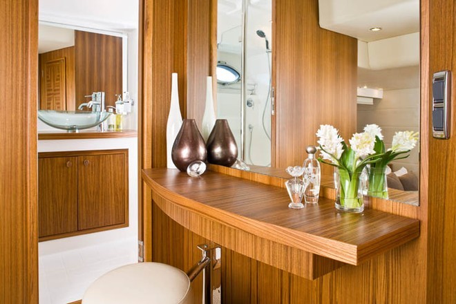 En-suite to the master stateroom is all class. © Maritimo Marketing